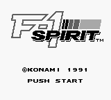 F-1 Spirit (Japan) Title Screen